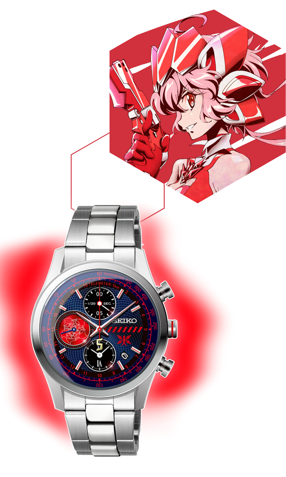 戦姫絶唱シンフォギア×セイコーコラボウォッチ 雪音クリスモデル SEIKO